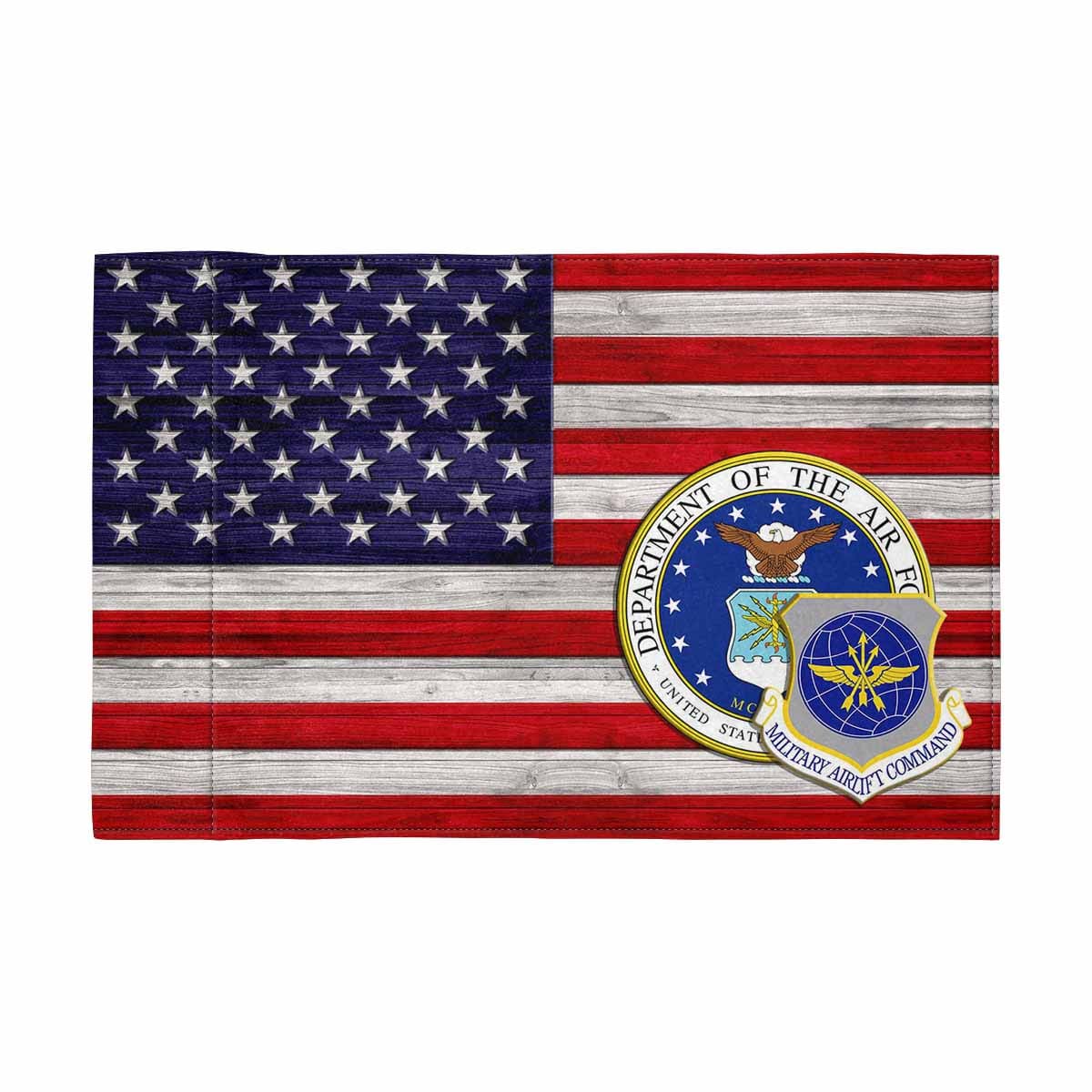 US Air Force Military Airlift Command Motorcycle Flag 9" x 6" Twin-Side Printing D02-MotorcycleFlag-USAF-Veterans Nation