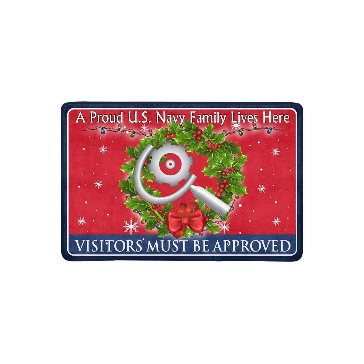U.S Navy Machinery repairman Navy MR - Visitors must be approved - Christmas Doormat-Doormat-Navy-Rate-Veterans Nation