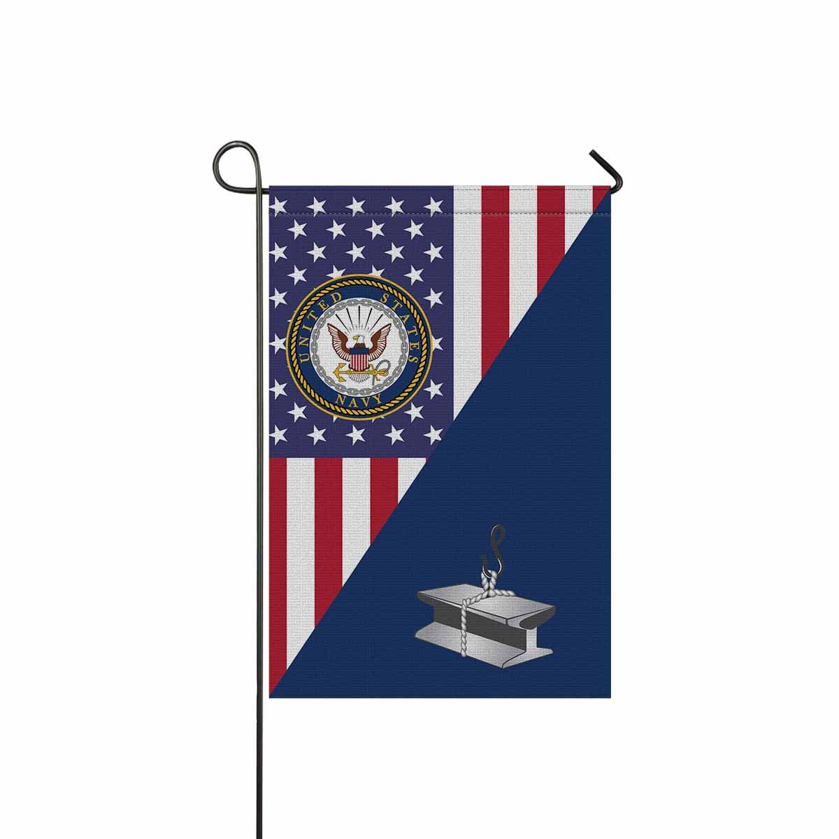 US Navy Steelworker Navy SW Garden Flag/Yard Flag 12 inches x 18 inches Twin-Side Printing-GDFlag-Navy-Rate-Veterans Nation