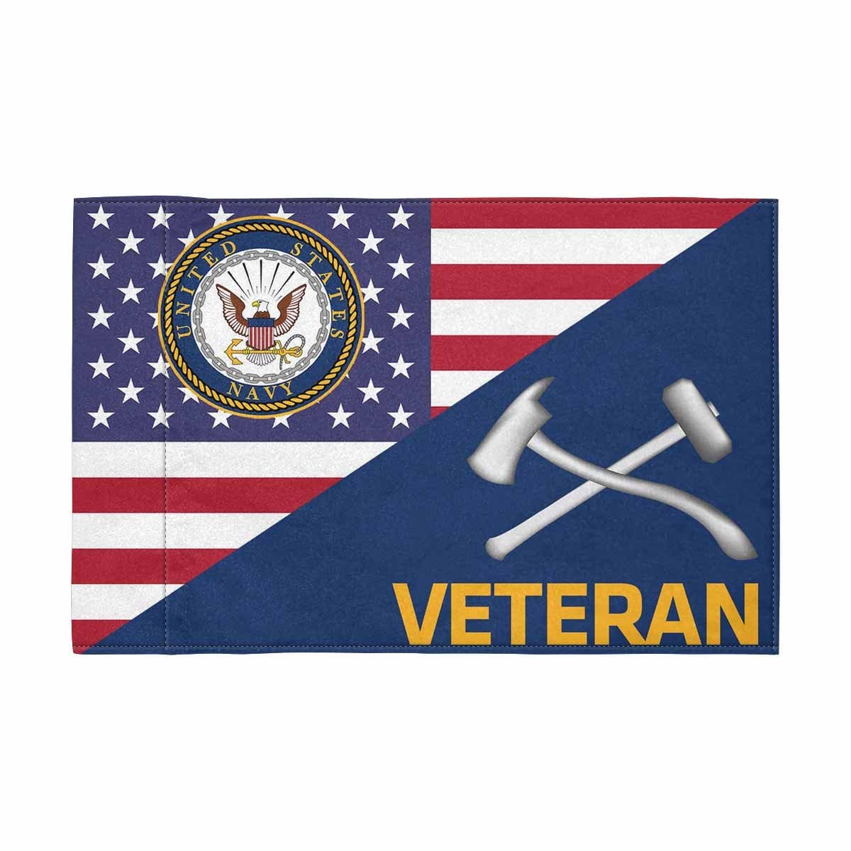 US Navy Damage Controlman Navy DC Veteran Motorcycle Flag 9" x 6" Twin-Side Printing D01-MotorcycleFlag-Navy-Veterans Nation