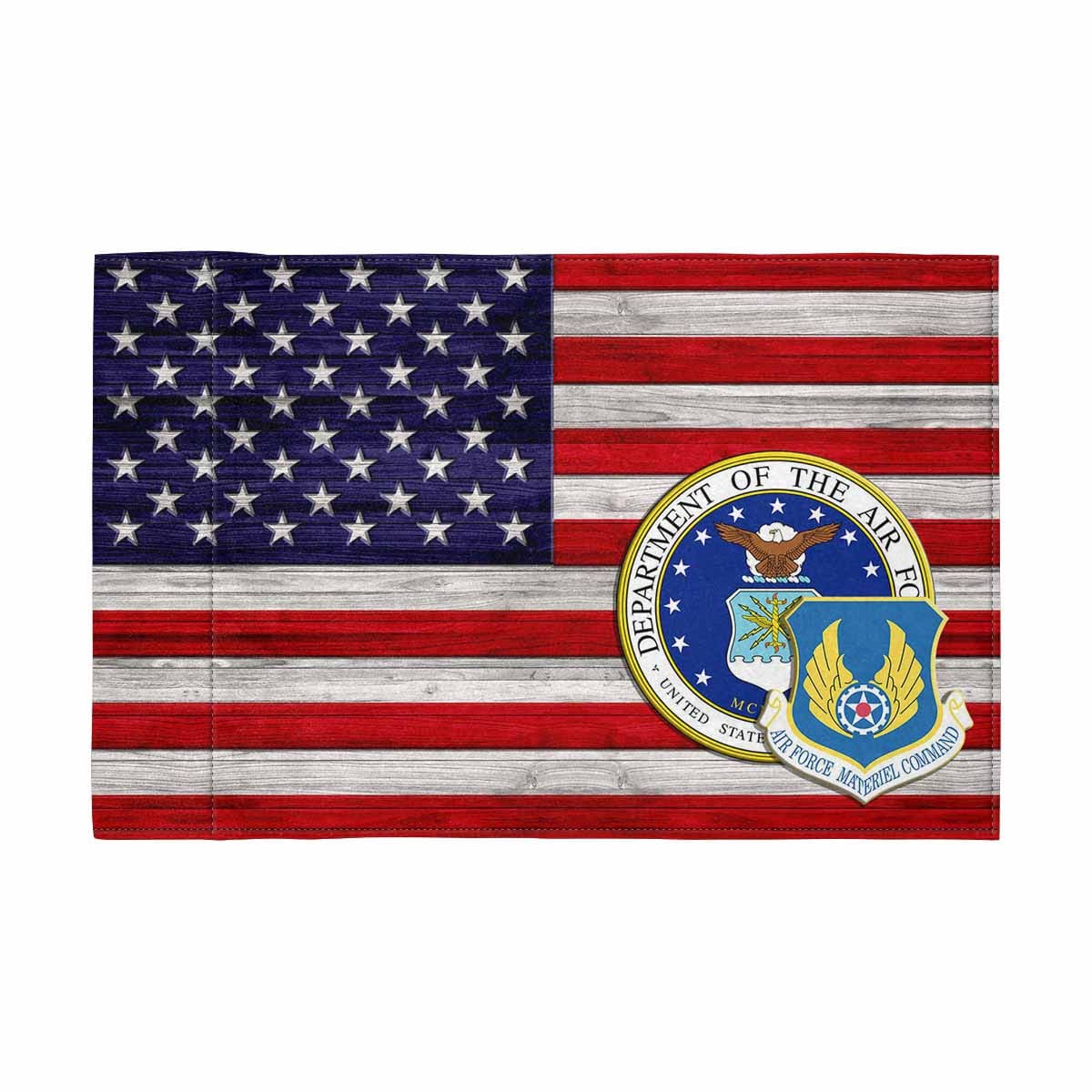 US Air Force Materiel Command Motorcycle Flag 9" x 6" Twin-Side Printing D02-MotorcycleFlag-USAF-Veterans Nation
