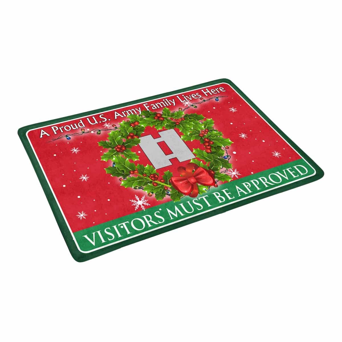 US Army O-3 Captain O3 CPT Commissioned Officer Ranks - Visitors must be approved Christmas Doormat-Doormat-Army-Ranks-Veterans Nation