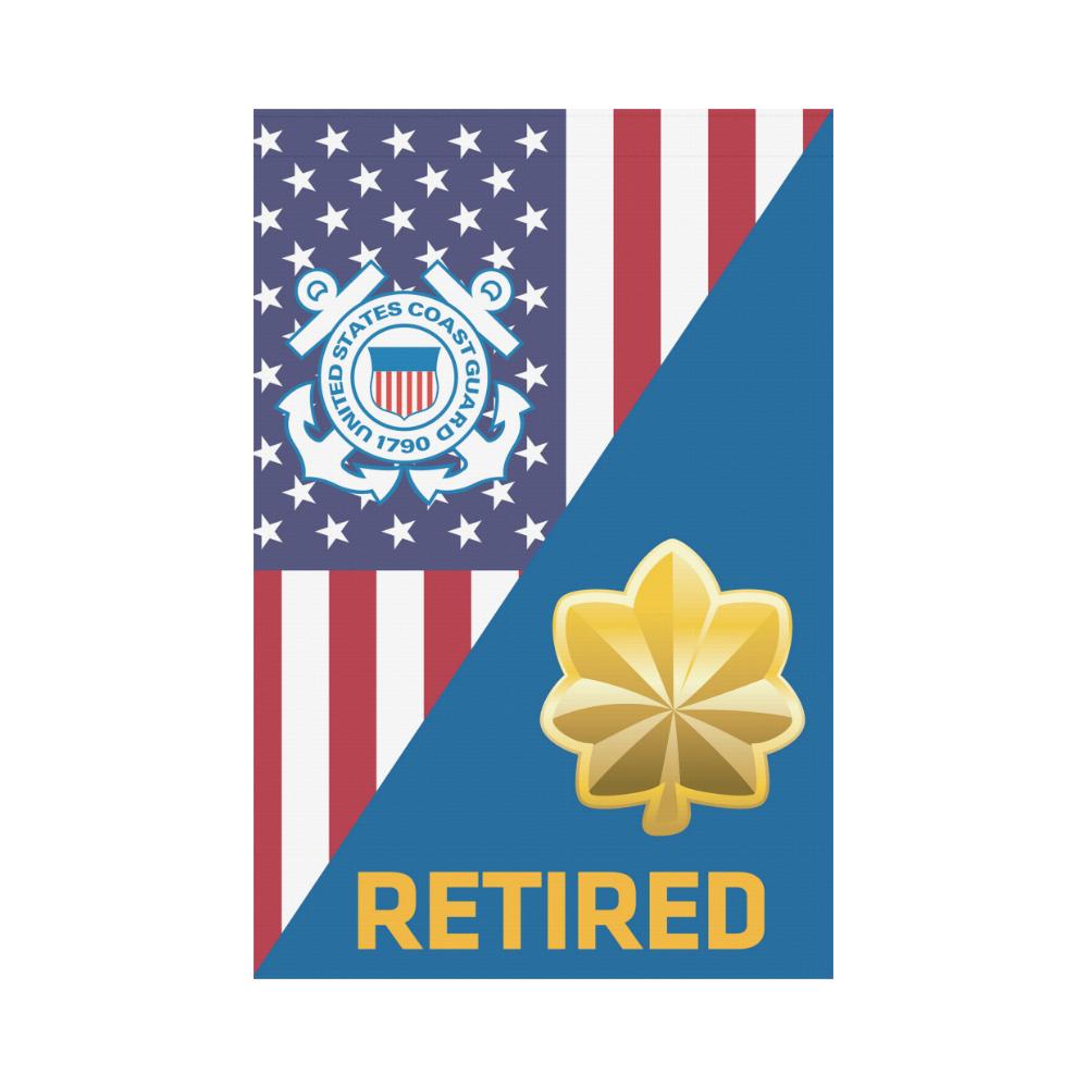 US Coast Guard O-4 Lieutenant Commander O4 LCDR Retired Garden Flag/Yard Flag 12 inches x 18 inches-GDFlag-USCG-Officer-Veterans Nation