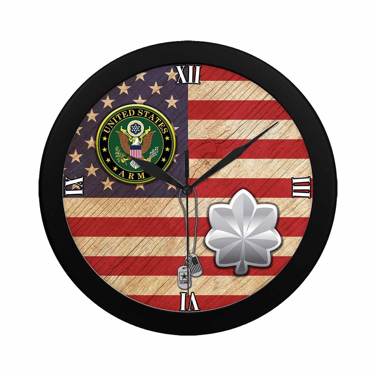 US Army O-5 Lieutenant Colonel O5 LTC Wall Clock-WallClocks-Army-Ranks-Veterans Nation