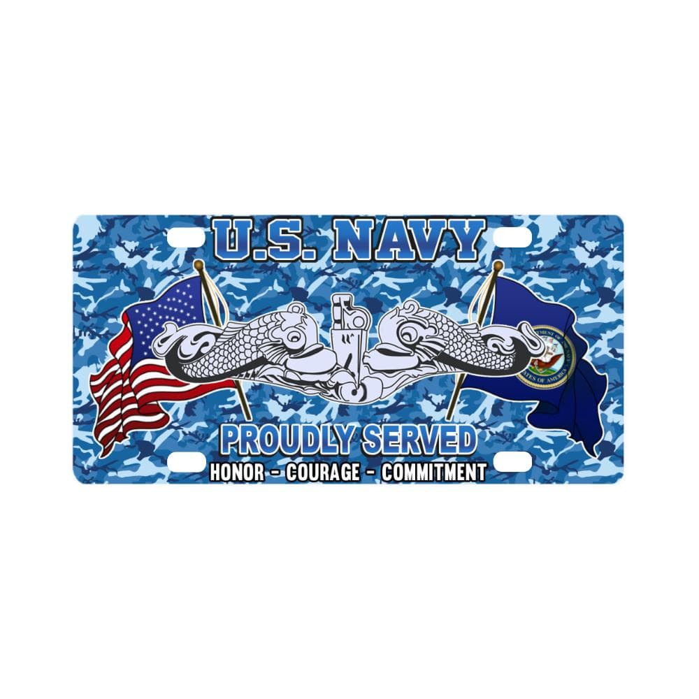 US Navy Submarine Enlisted Classic License Plate Classic License Plate-LicensePlate-Navy-Badge-Veterans Nation