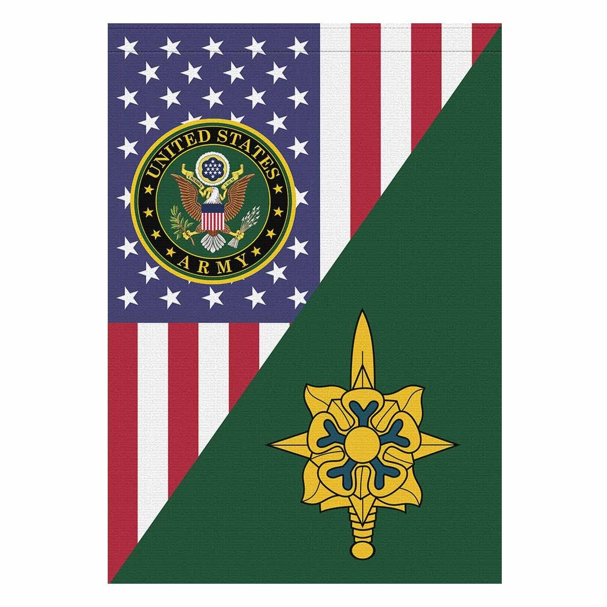 US Army Military Intelligence Branch House Flag 28 Inch x 40 Inch Twin-Side Printing-HouseFlag-Army-Branch-Veterans Nation