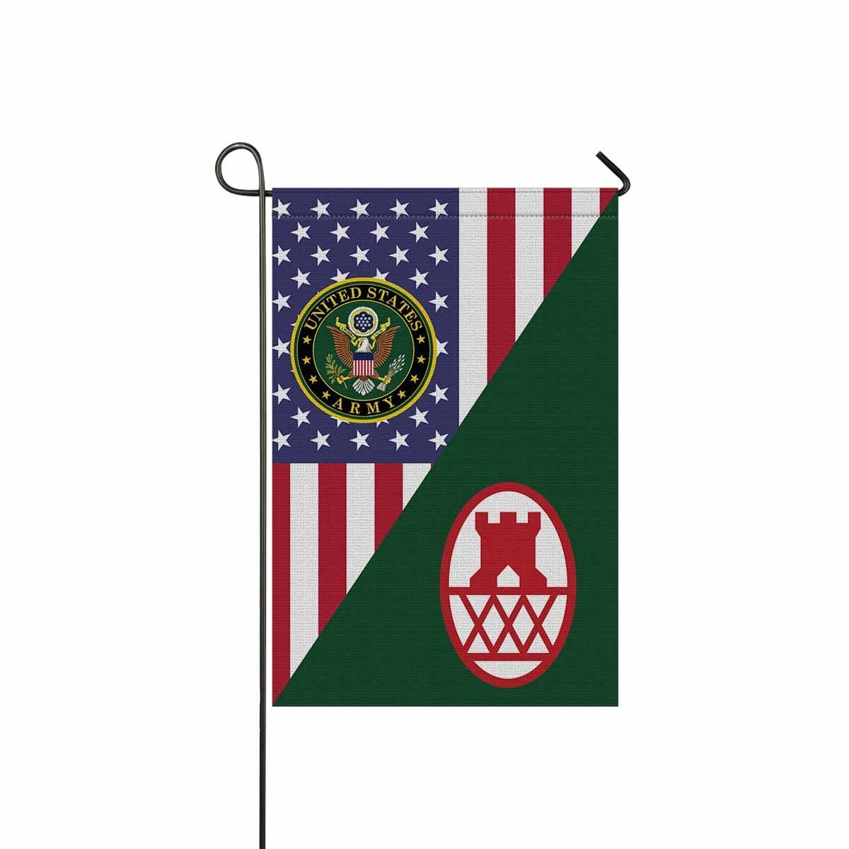 US ARMY 130TH MANEUVER ENHANCEMENT BRIGADE Garden Flag/Yard Flag 12 inches x 18 inches Twin-Side Printing-GDFlag-Army-CSIB-Veterans Nation