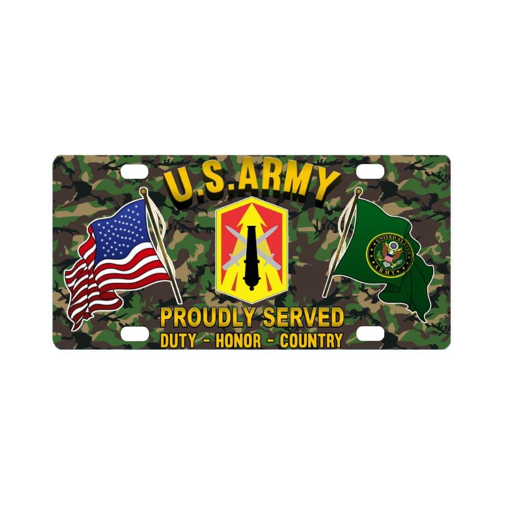 US ARMY 214TH FIRES BRIGADE - Classic License Plate-LicensePlate-Army-CSIB-Veterans Nation