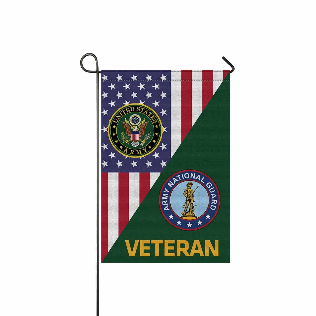 US Army National Guard Veteran Garden Flag/Yard Flag 12 Inch x 18 Inch Twin-Side Printing-GDFlag-Army-Branch-Veterans Nation
