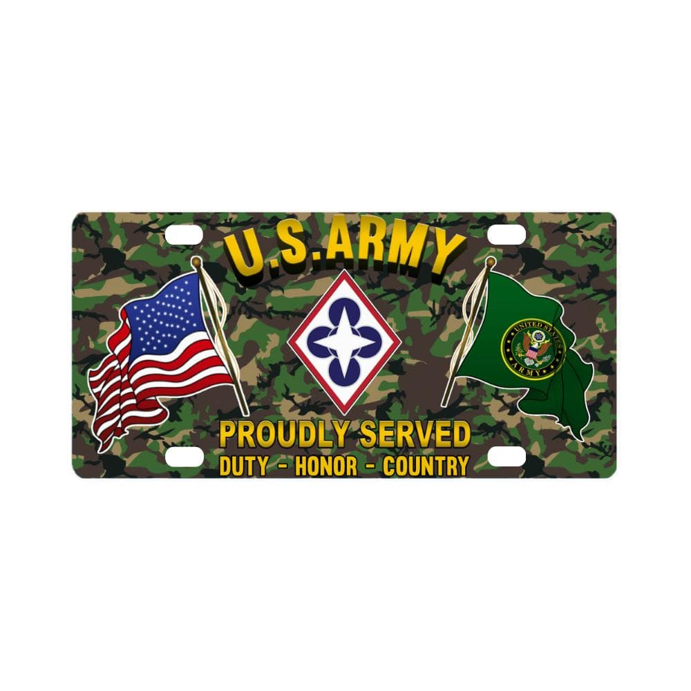 US ARMY CSIB COMBINED ARMS SUPPORT COMMAND- Classic License Plate-LicensePlate-Army-CSIB-Veterans Nation