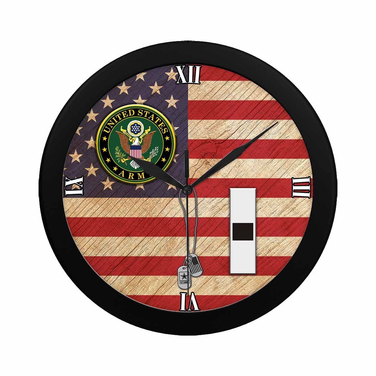 US Army W-1 Warrant Officer 1 W1 WO1 Wall Clock-WallClocks-Army-Ranks-Veterans Nation