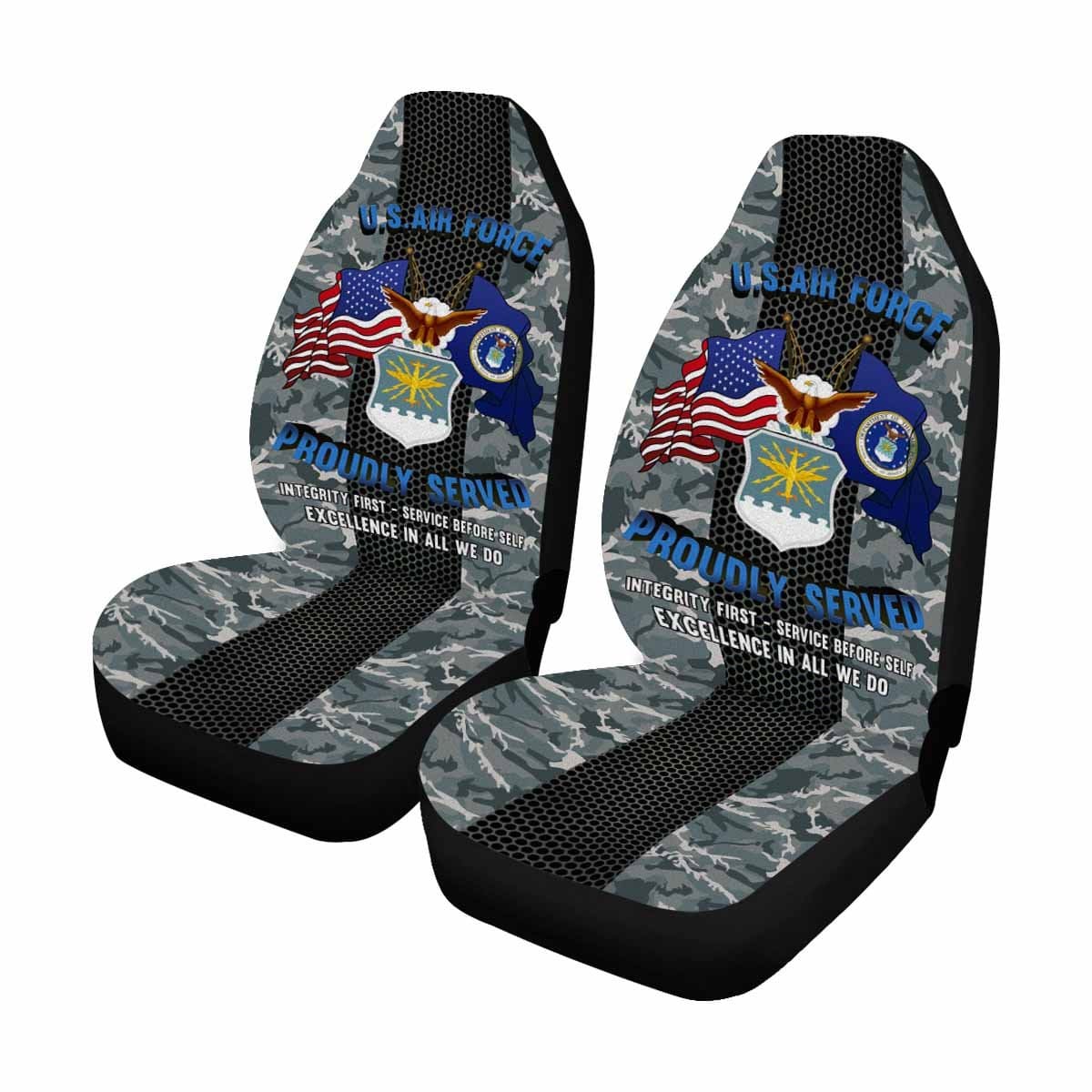 US Air Force Logo - Car Seat Covers (Set of 2)-SeatCovers-USAF-Logo-Veterans Nation