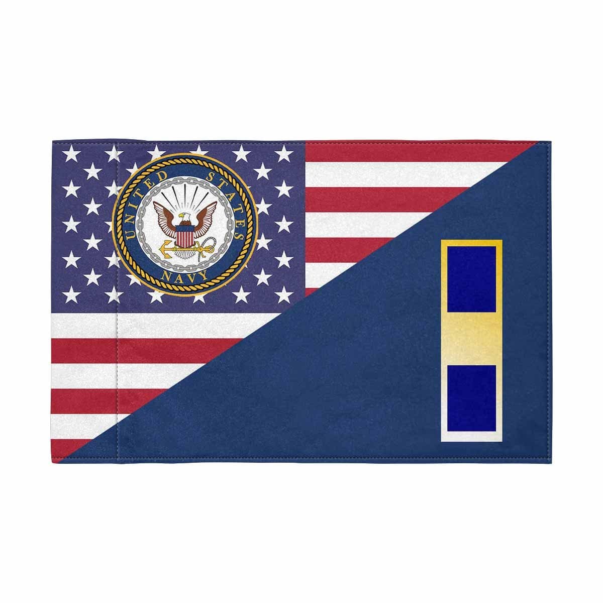 US Navy W-1 Motorcycle Flag 9" x 6" Twin-Side Printing D01-MotorcycleFlag-Navy-Veterans Nation