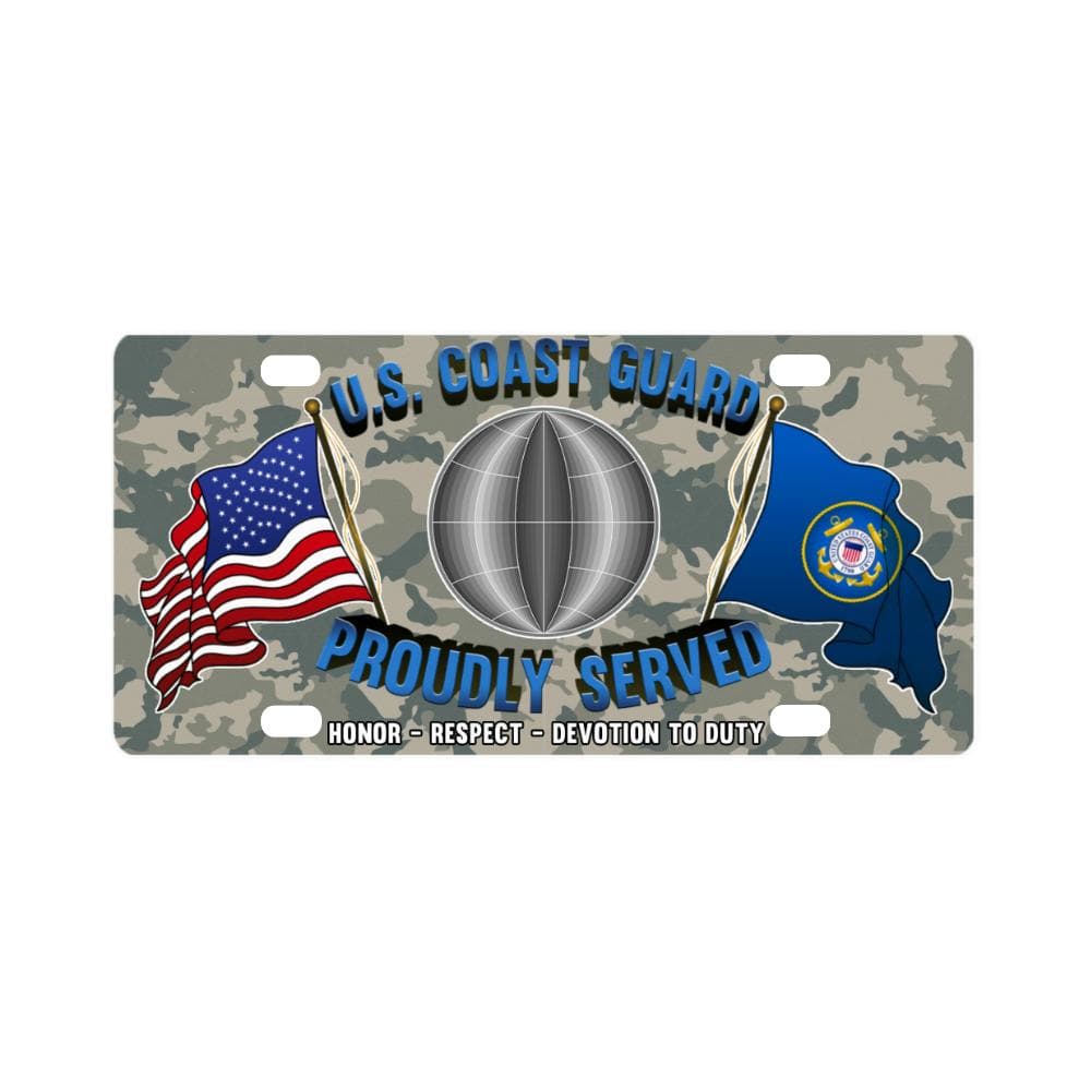 US Coast Guard Electrician_s Mate EM Logo- Classic License Plate-LicensePlate-USCG-Rate-Veterans Nation