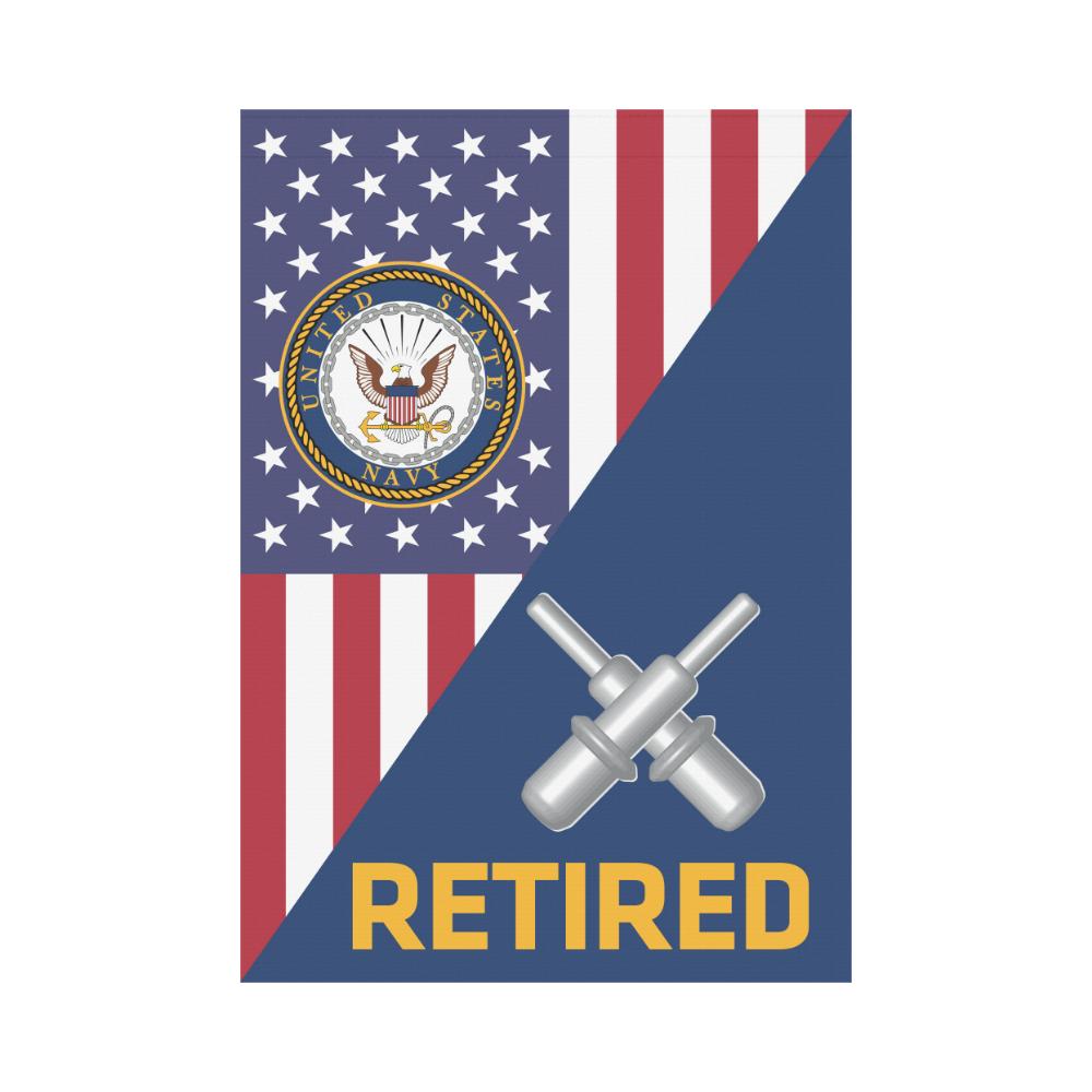 US Navy Gunner's mate Navy GM Retired House Flag 28 inches x 40 inches Twin-Side Printing-HouseFlag-Navy-Rate-Veterans Nation