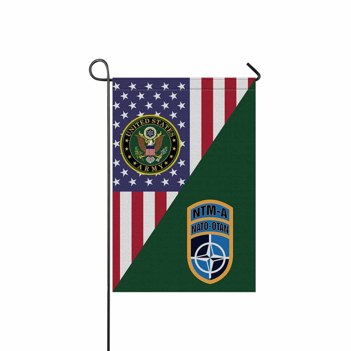 US ARMY CSIB NATO TRAINING MISSION AFGHANISTAN Garden Flag/Yard Flag 12 inches x 18 inches Twin-Side Printing-GDFlag-Army-CSIB-Veterans Nation