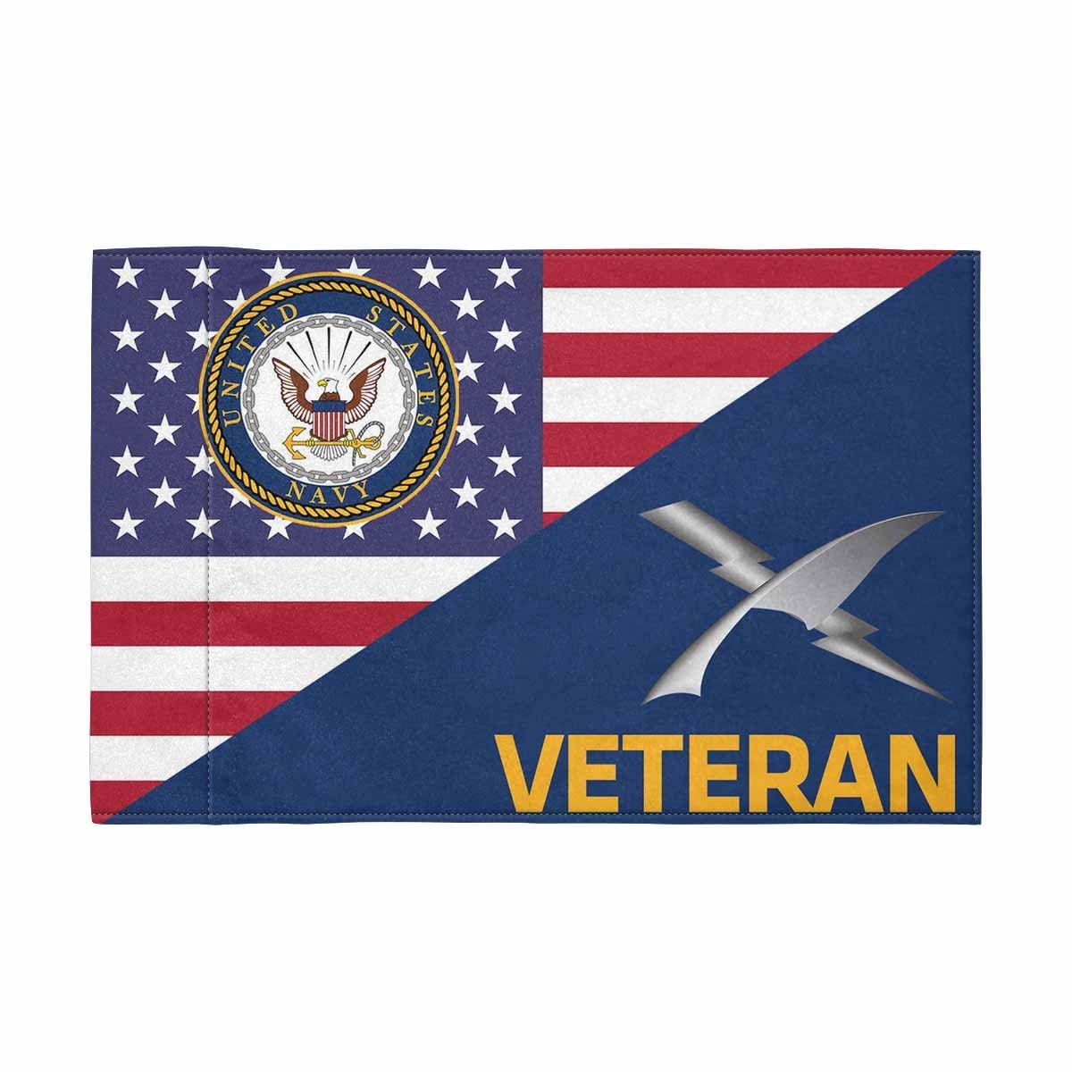 US Navy Cryptologic technician Navy CT Veteran Motorcycle Flag 9" x 6" Twin-Side Printing D01-MotorcycleFlag-Navy-Veterans Nation