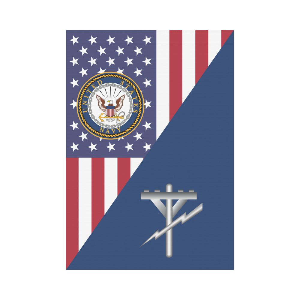 US Navy Construction Electrician Navy CE House Flag 28 inches x 40 inches Twin-Side Printing-HouseFlag-Navy-Rate-Veterans Nation