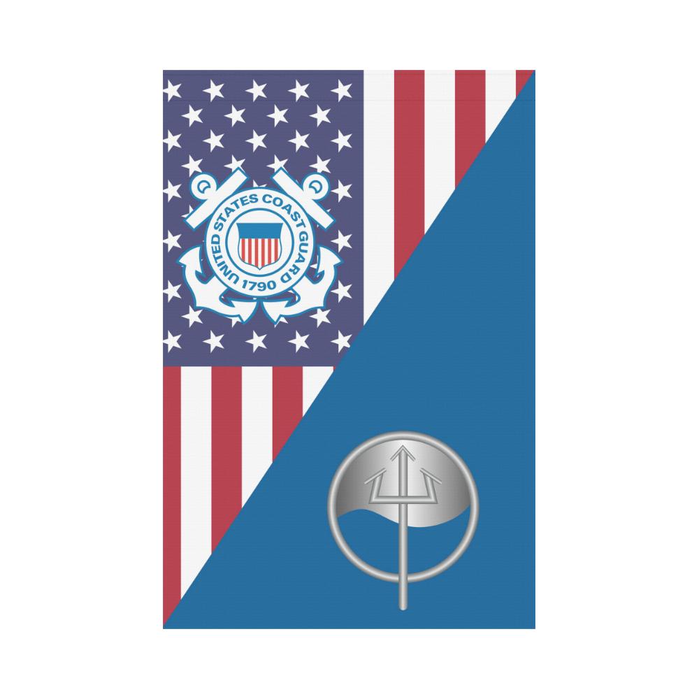 USCG MARINE SCIENCE TECHNICIAN MST Garden Flag/Yard Flag 12 inches x 18 inches-GDFlag-USCG-Rate-Veterans Nation