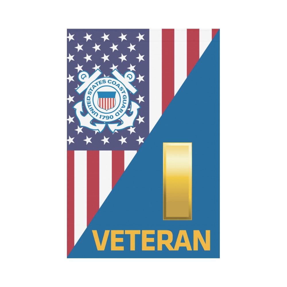 US Coast Guard O-1 Ensign O1 ENS Junior Officer Veteran Garden Flag/Yard Flag 12 inches x 18 inches-GDFlag-USCG-Officer-Veterans Nation