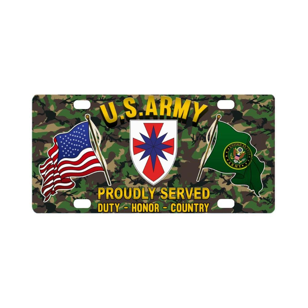 US ARMY 8TH SUSTAINMENT COMMAND- Classic License Plate-LicensePlate-Army-CSIB-Veterans Nation