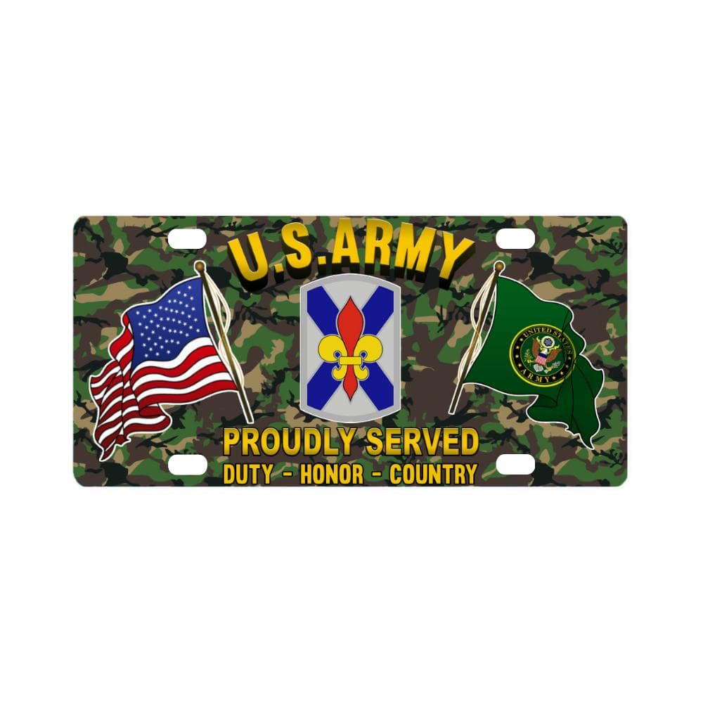 US ARMY 256TH INFANTRY BRIGADE COMBAT TEAM-01- Classic License Plate-LicensePlate-Army-CSIB-Veterans Nation