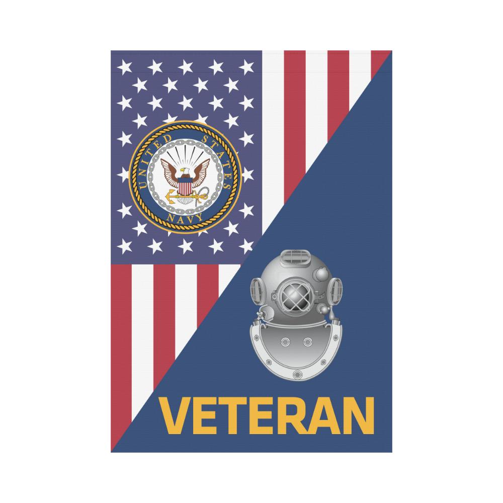 US Navy Diver Navy ND Veteran House Flag 28 inches x 40 inches Twin-Side Printing-HouseFlag-Navy-Rate-Veterans Nation