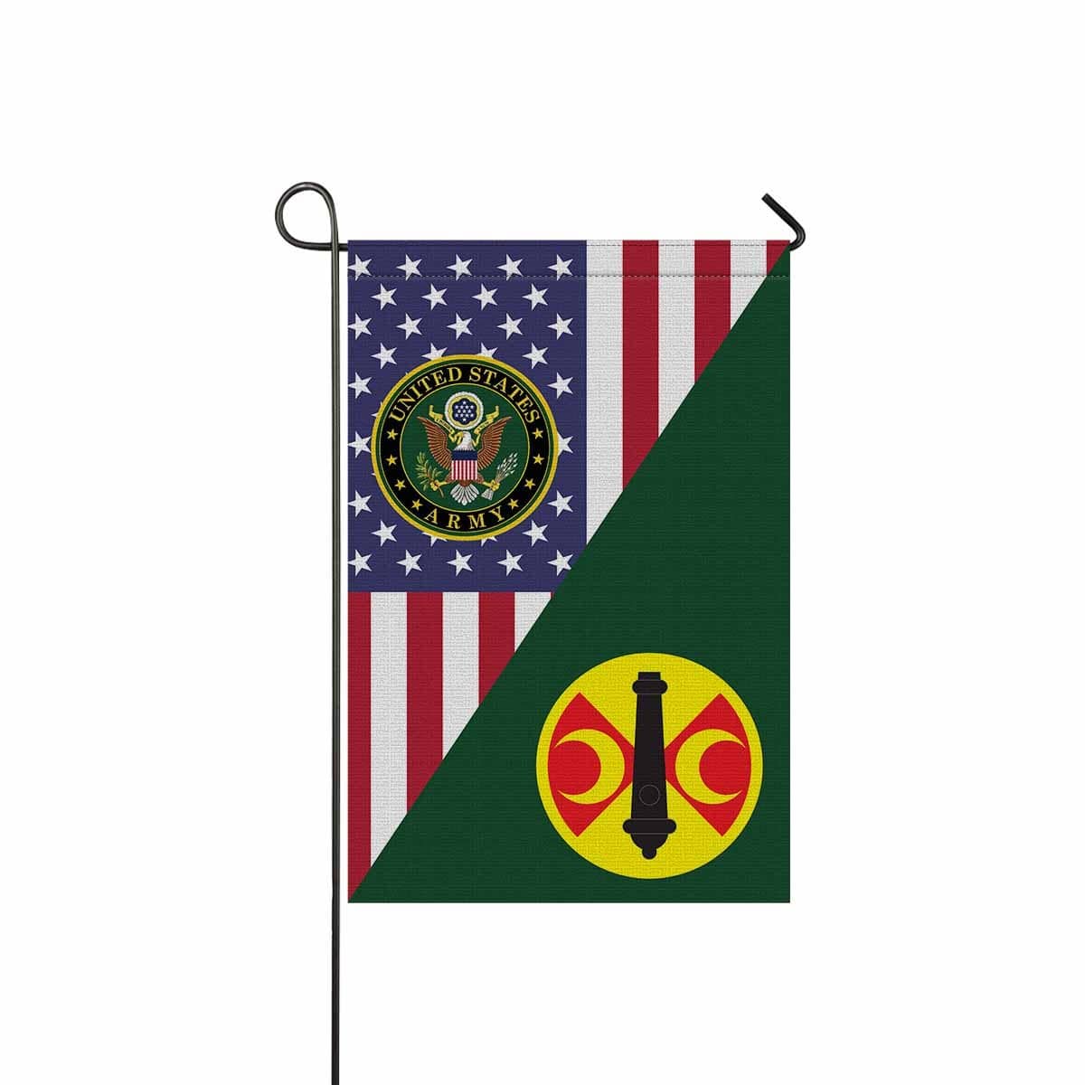 US ARMY 210TH FIRES BRIGADE Garden Flag/Yard Flag 12 inches x 18 inches Twin-Side Printing-GDFlag-Army-CSIB-Veterans Nation