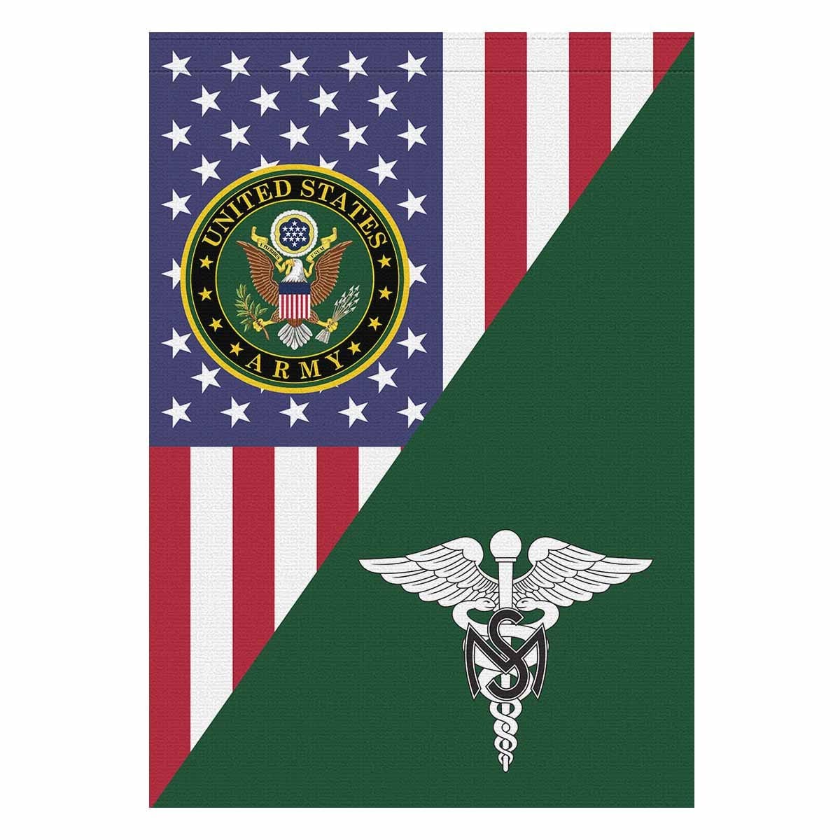 US Army Medical Service Corps House Flag 28 Inch x 40 Inch Twin-Side Printing-HouseFlag-Army-Branch-Veterans Nation