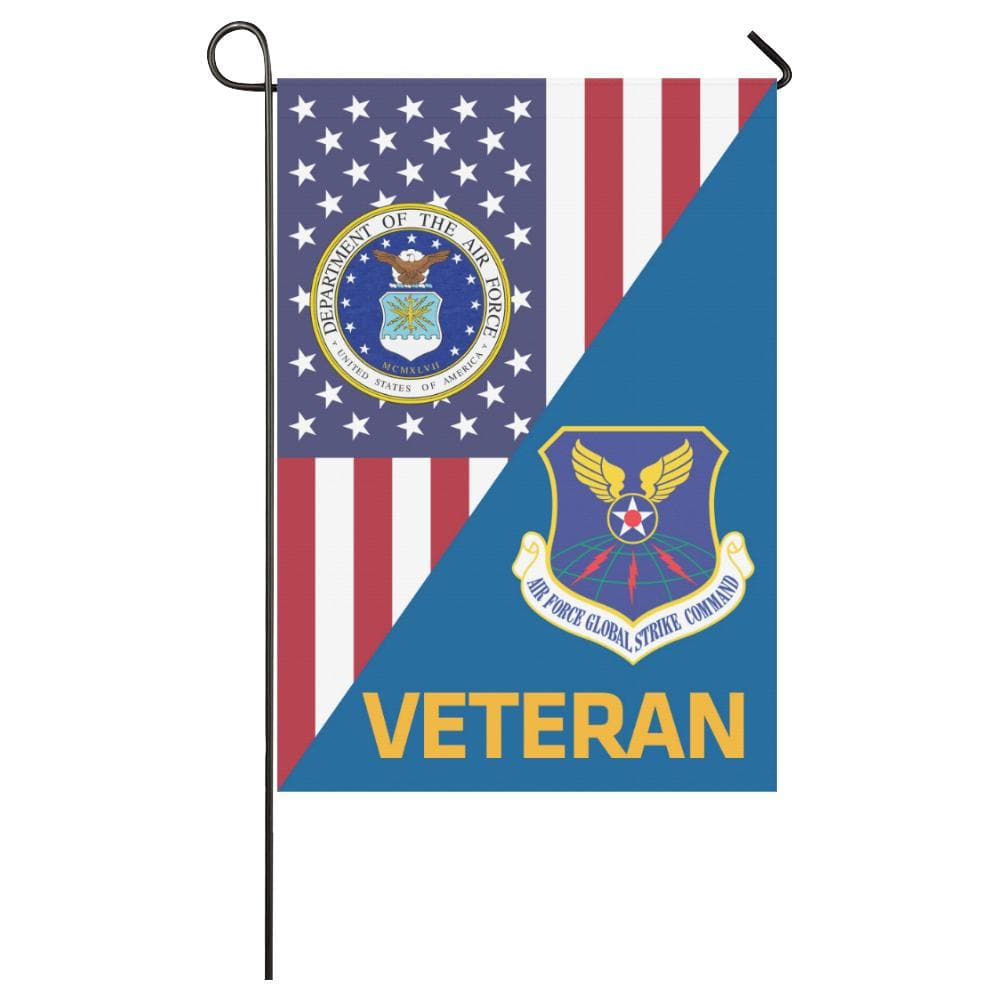 US Air Force Air Force Global Strike Command Veteran House Flag 28 inches x 40 inches Twin-Side Printing-HouseFlag-USAF-Shield-Veterans Nation