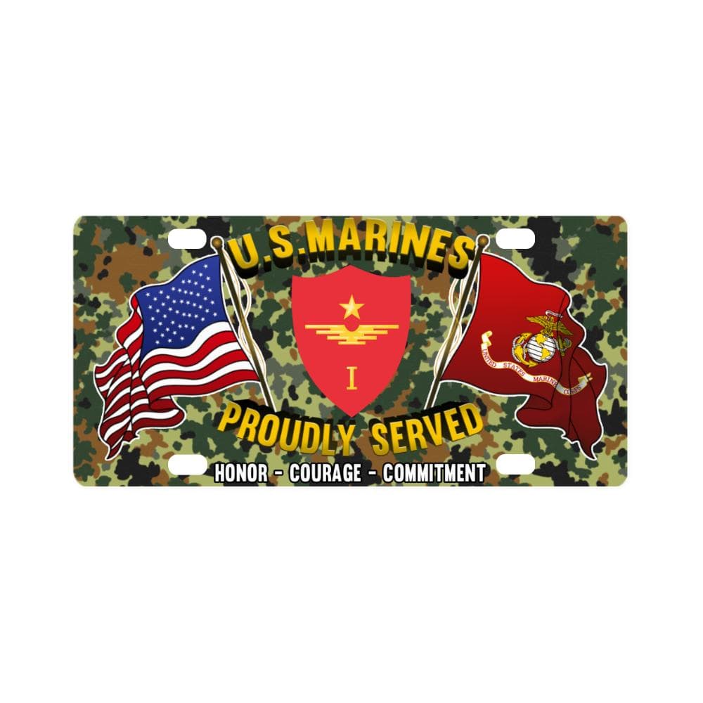 US Marine Corps 1st MAW Classic License Plate Classic License Plate-LicensePlate-USMC-Division-Veterans Nation
