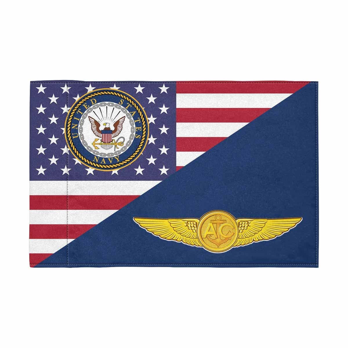 US Navy Naval Aircrew Warfare Specialist Motorcycle Flag 9" x 6" Twin-Side Printing D01-MotorcycleFlag-Navy-Veterans Nation