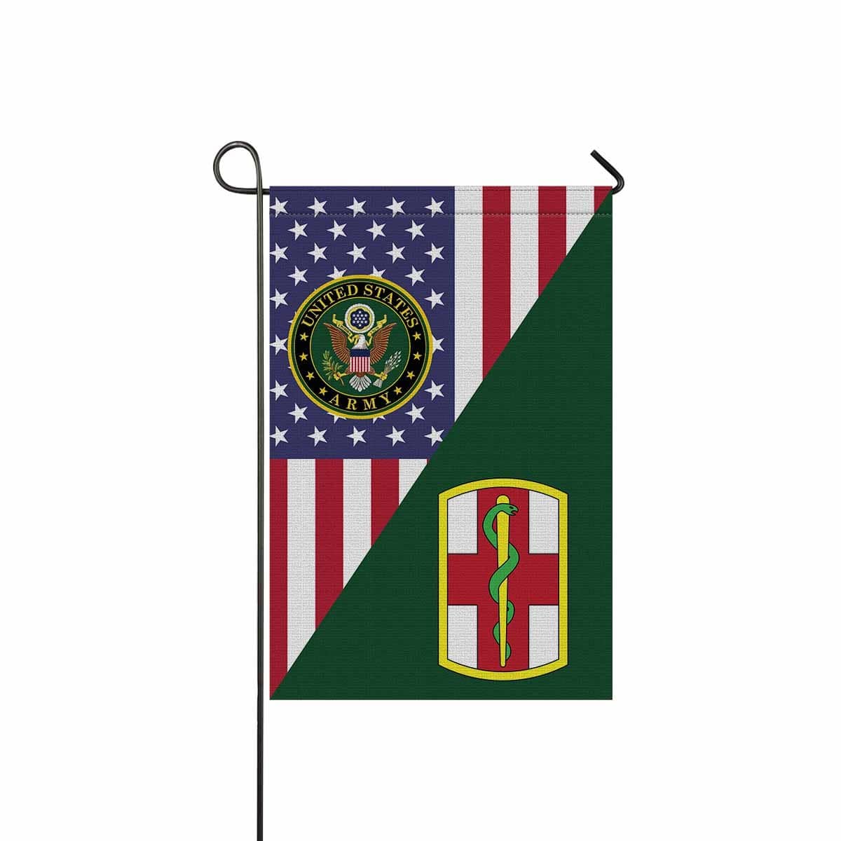 US ARMY 1ST MEDICAL BRIGADE Garden Flag/Yard Flag 12 inches x 18 inches Twin-Side Printing-GDFlag-Army-CSIB-Veterans Nation