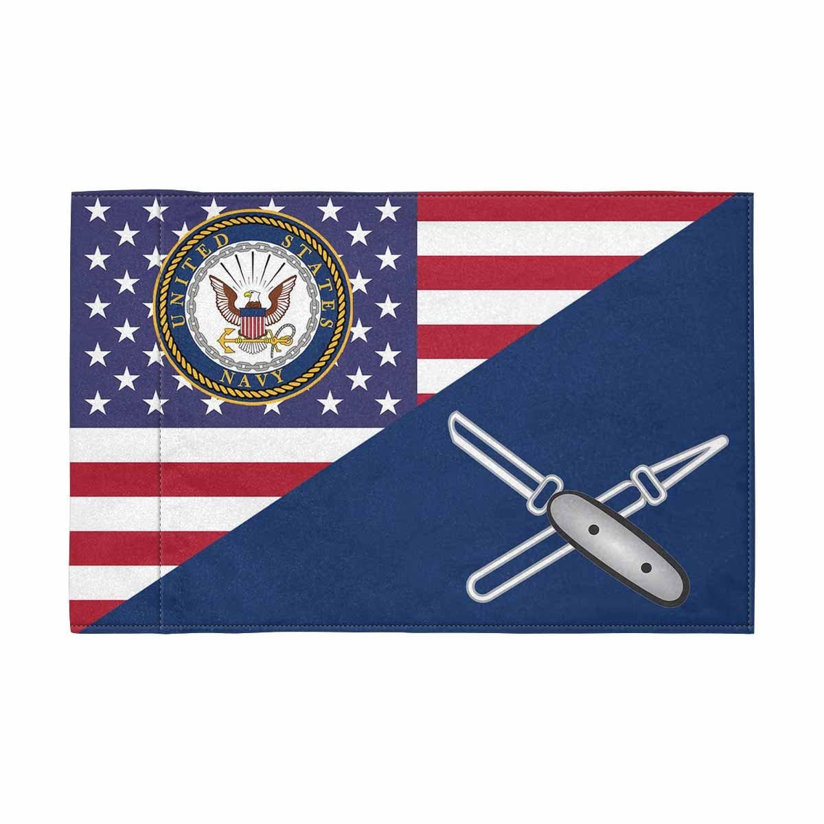 US Navy Lithographer Navy LI Motorcycle Flag 9" x 6" Twin-Side Printing D01-MotorcycleFlag-Navy-Veterans Nation