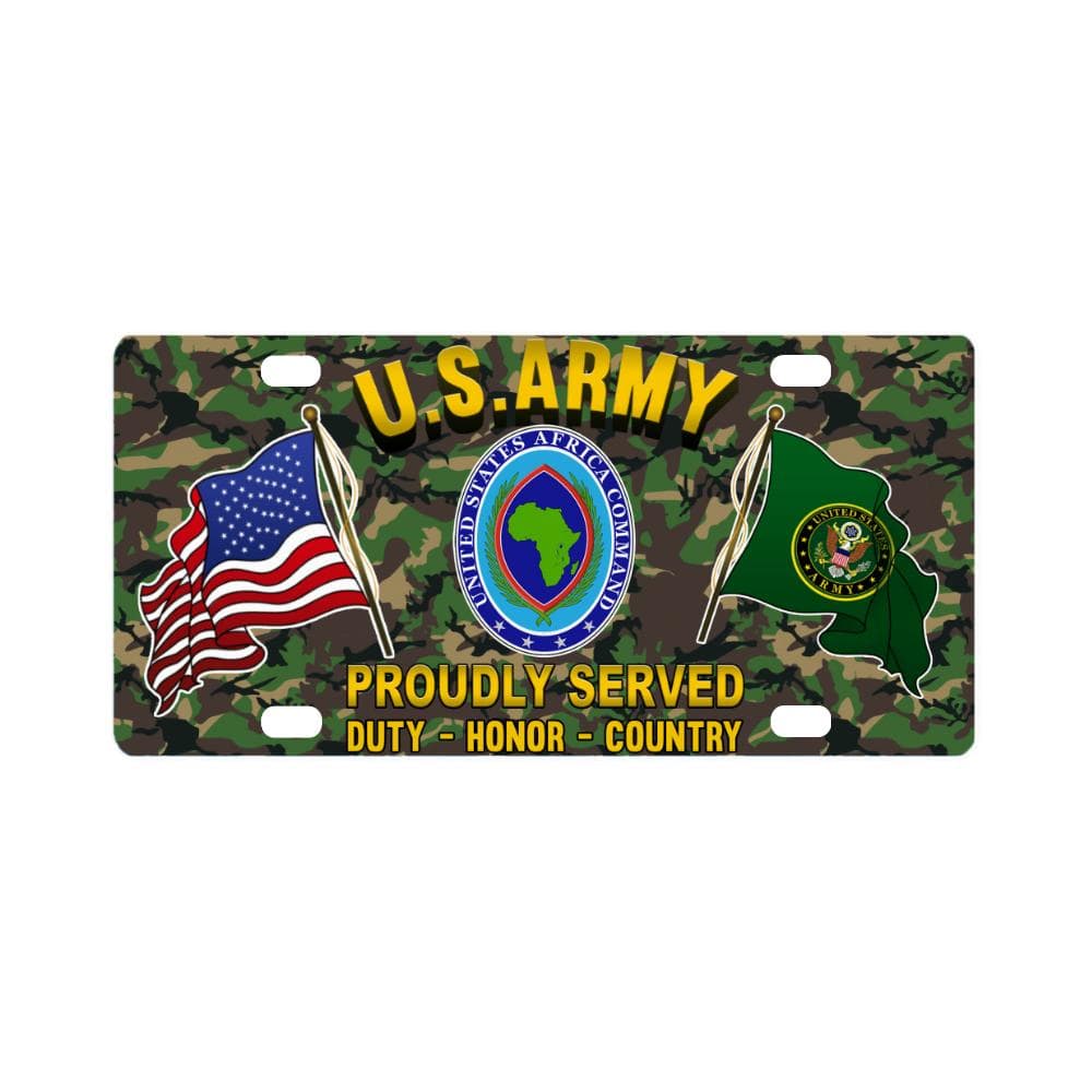 US ARMY AFRICA COMMAND- Classic License Plate-LicensePlate-Army-CSIB-Veterans Nation