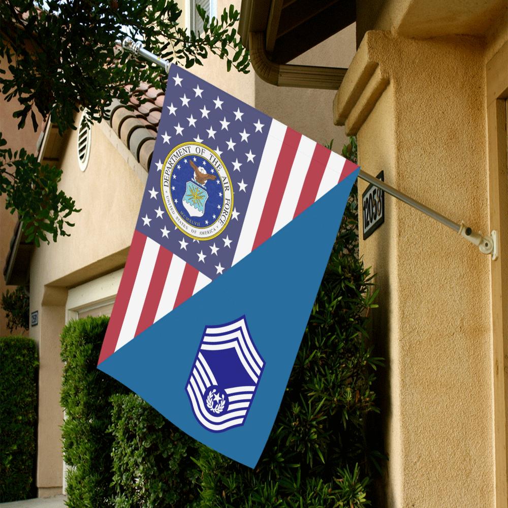 US Air Force E-9 Chief Masterergeant Of The Air Force E9 CMSAF Noncommissioned Officer (Special) House Flag 28 inches x 40 inches Twin-Side Printing-HouseFlag-USAF-Ranks-Veterans Nation
