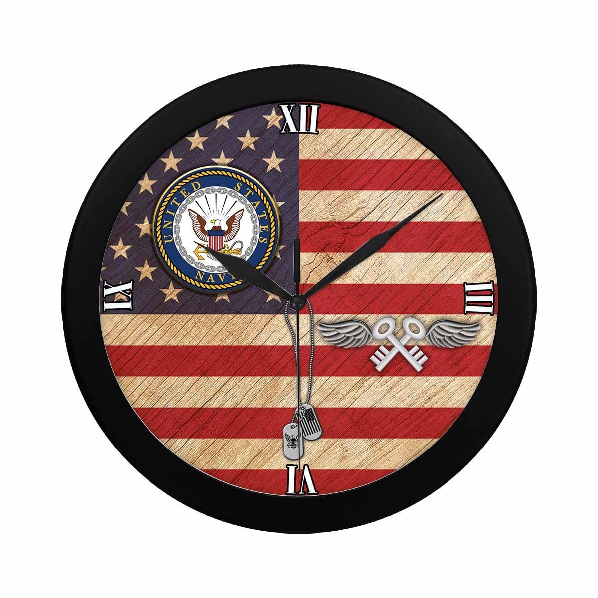 US Navy Aviation Storekeeper Navy AK Wall Clock-WallClocks-Navy-Rate-Veterans Nation