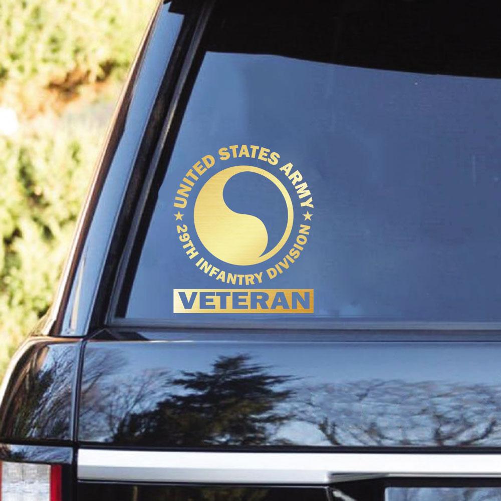 US Army 29th Infantry Division Clear Stickers-Decal-Army-CSIB-Veterans Nation