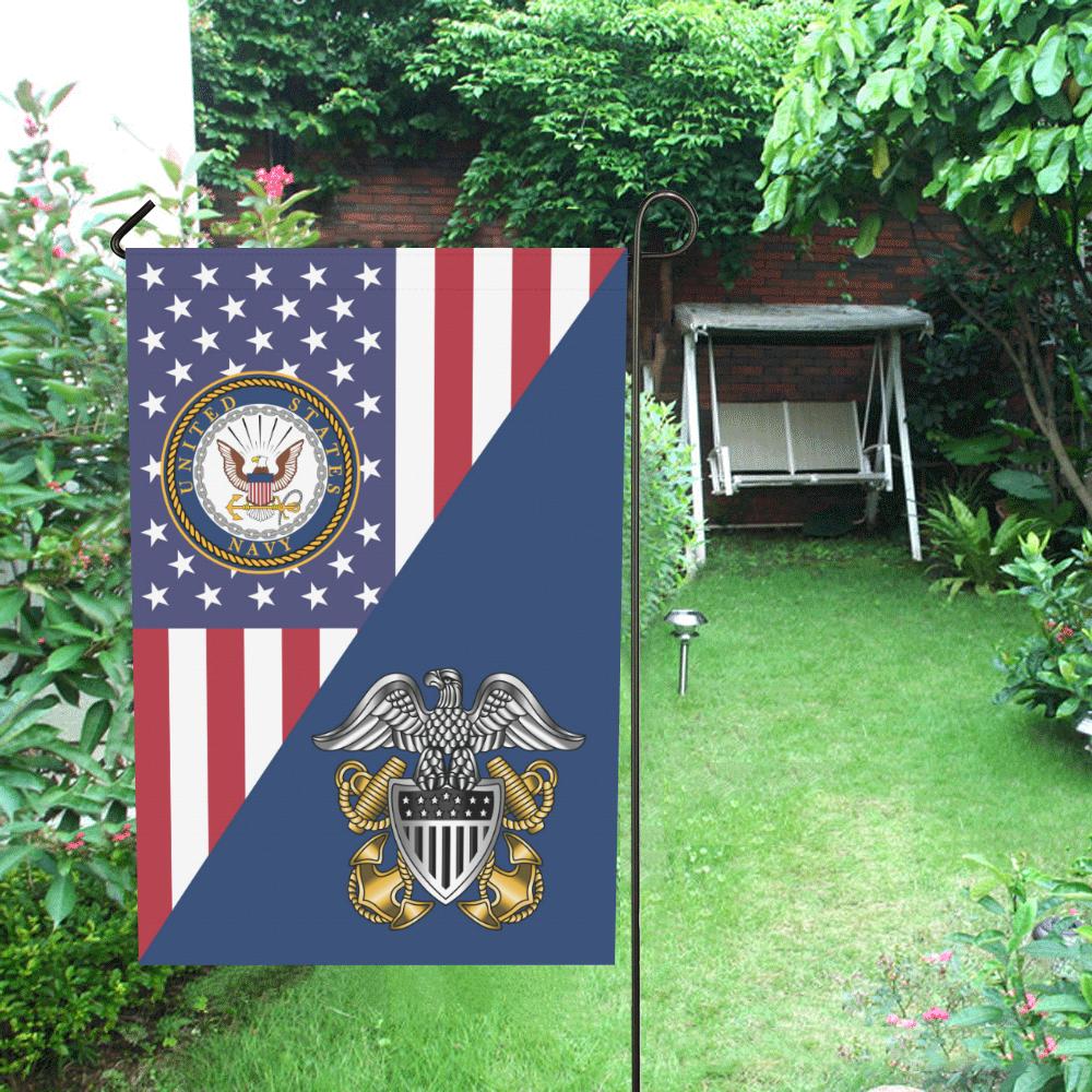US Navy Officer Cap Device House Flag 28 inches x 40 inches-HouseFlag-Navy-Collar-Veterans Nation