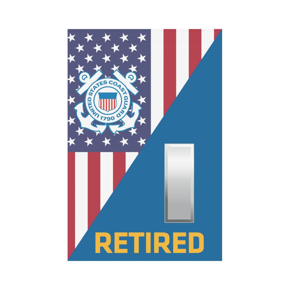 US Coast Guard O-2 Lieutenant Junior Grade O2 LTJG Retired Garden Flag/Yard Flag 12 inches x 18 inches-GDFlag-USCG-Officer-Veterans Nation