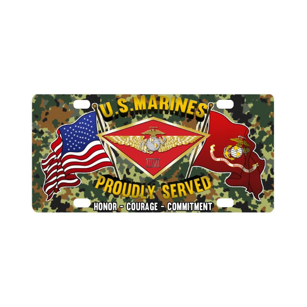 US Marine Corps 4th Marine Air Wing Classic Licens Classic License Plate-LicensePlate-USMC-Division-Veterans Nation