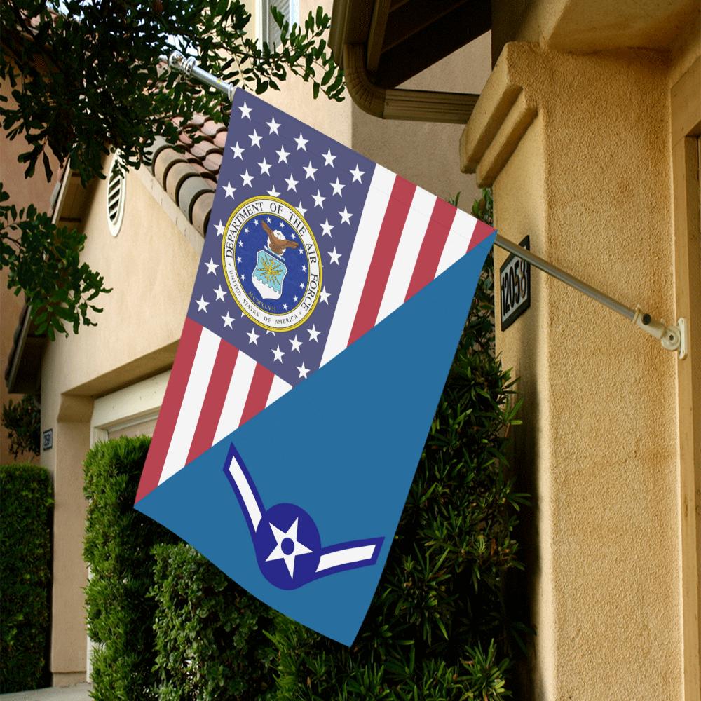 US Air Force E-2 Airman Amn House Flag 28 inches x 40 inches Twin-Side Printing-HouseFlag-USAF-Ranks-Veterans Nation