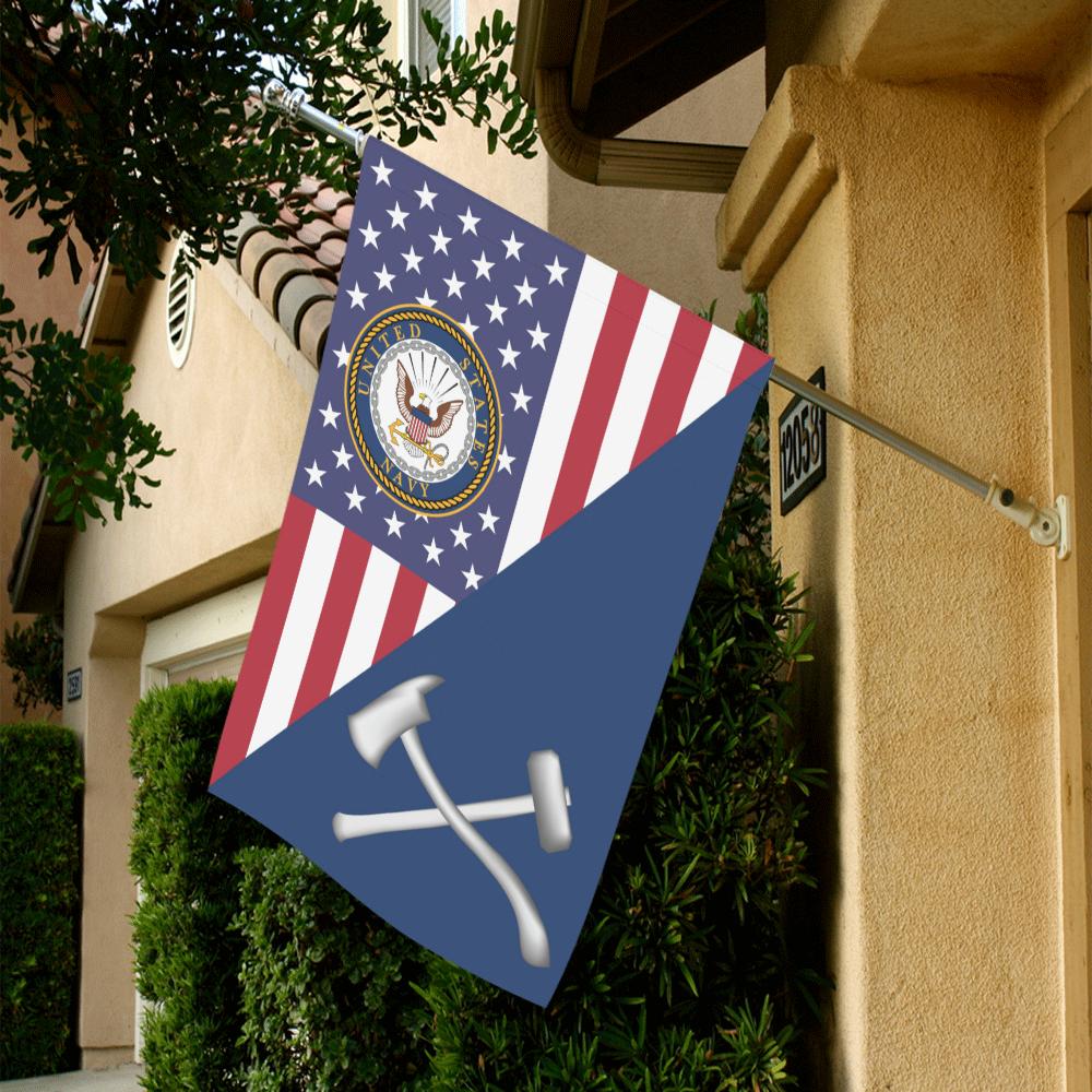 US Navy Damage Controlman Navy DC House Flag 28 inches x 40 inches Twin-Side Printing-HouseFlag-Navy-Rate-Veterans Nation