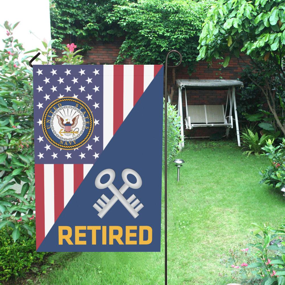 US Navy Logistics specialist Navy LS Retired House Flag 28 inches x 40 inches Twin-Side Printing-HouseFlag-Navy-Rate-Veterans Nation