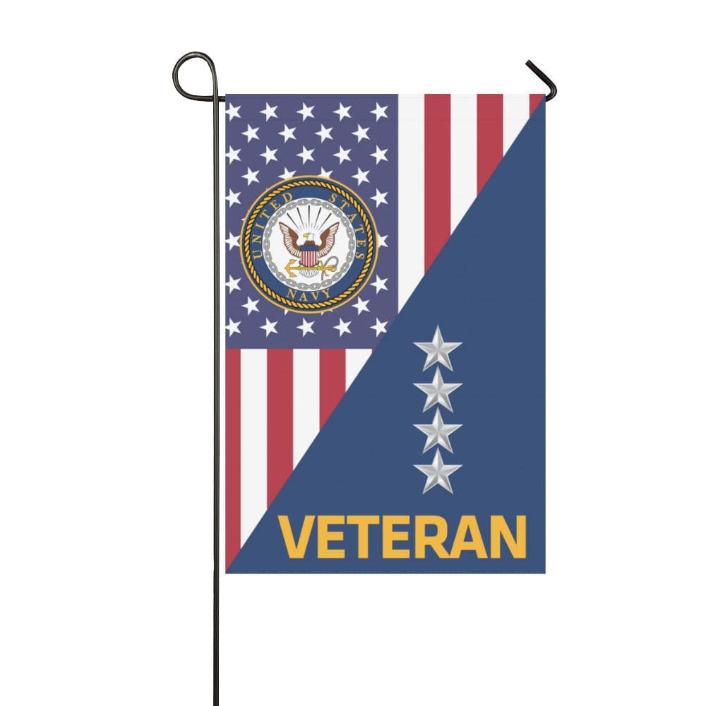 US Navy O-10 Admiral O10 ADM Flag Officer Veteran Garden Flag/Yard Flag 12 inches x 18 inches Twin-Side Printing-GDFlag-Navy-Officer-Veterans Nation
