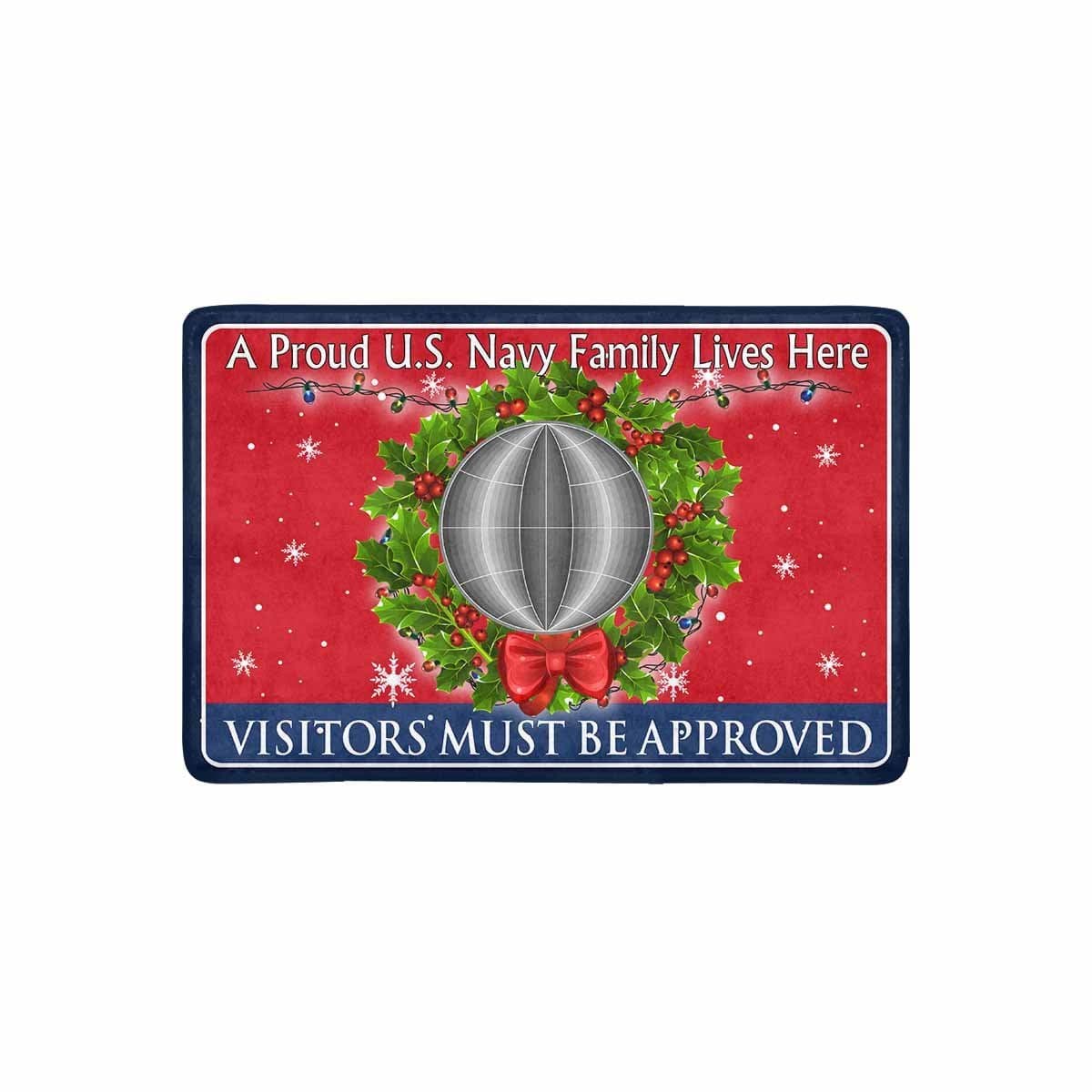 U.S Navy Electrician's mate Navy EM - Visitors must be approved - Christmas Doormat-Doormat-Navy-Rate-Veterans Nation