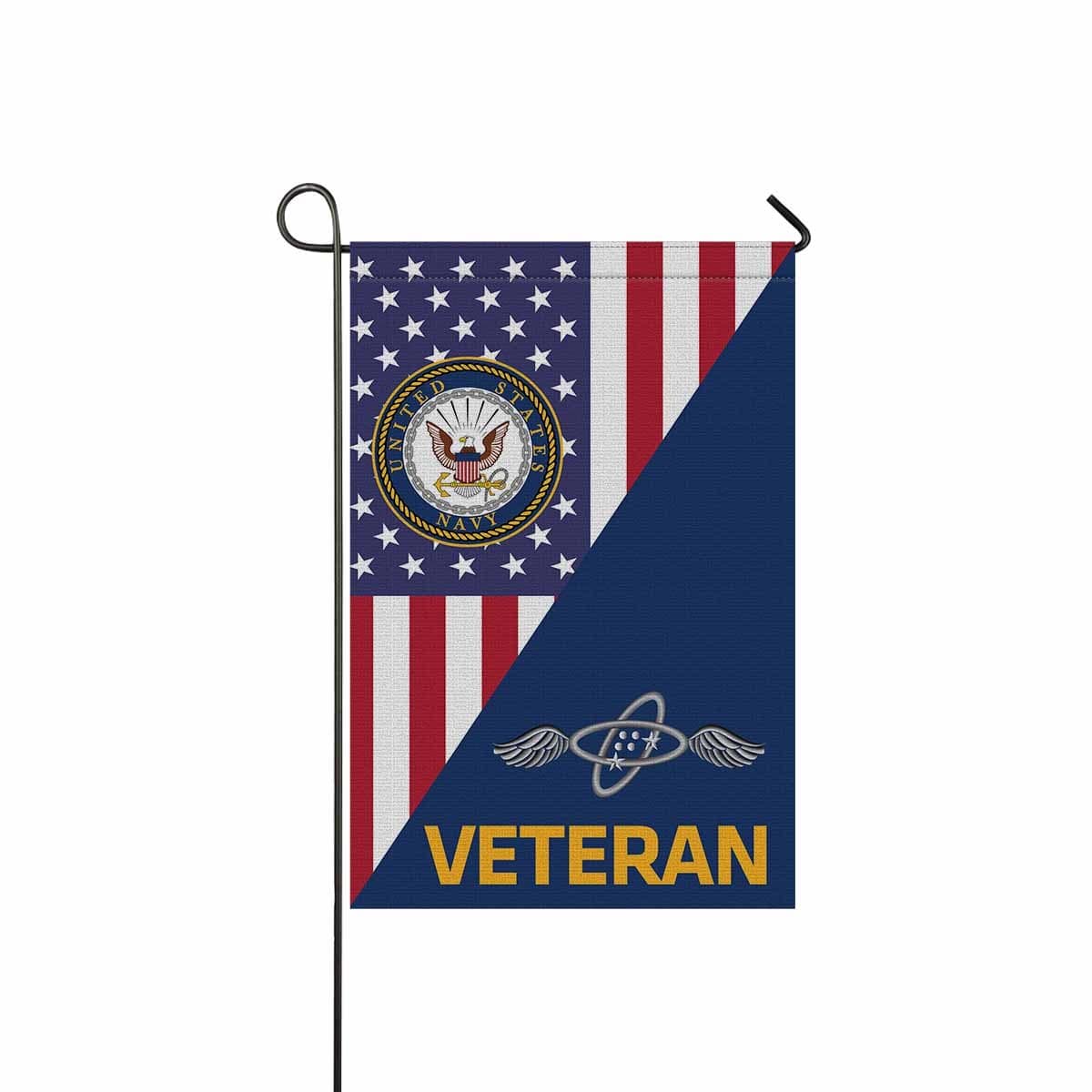 Navy Aviation Electronics Technician Navy AT Veteran Garden Flag/Yard Flag 12 inches x 18 inches Twin-Side Printing-GDFlag-Navy-Rate-Veterans Nation