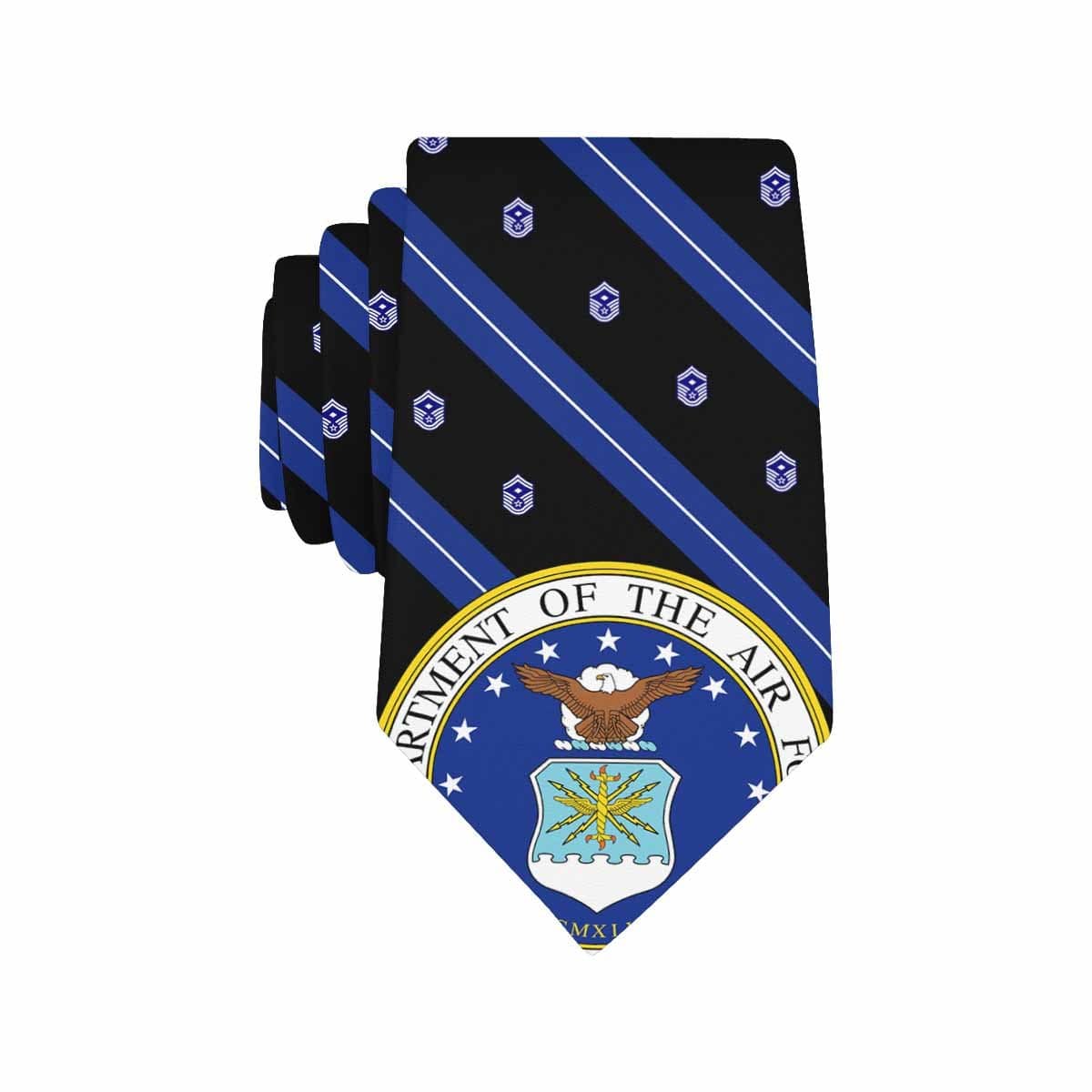 US Air Force E-9 First Sergeant Classic Necktie (Two Sides)-Necktie-USAF-Ranks-Veterans Nation