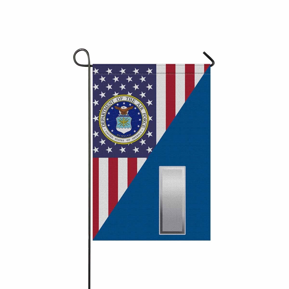 US Air Force O-2 First Lieutenant 1st L O2 Commissioned Officer Garden Flag/Yard Flag 12 inches x 18 inches Twin-Side Printing-GDFlag-USAF-Ranks-Veterans Nation