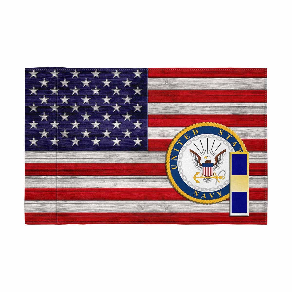 US Navy W-1 Motorcycle Flag 9" x 6" Twin-Side Printing D02-MotorcycleFlag-Navy-Veterans Nation